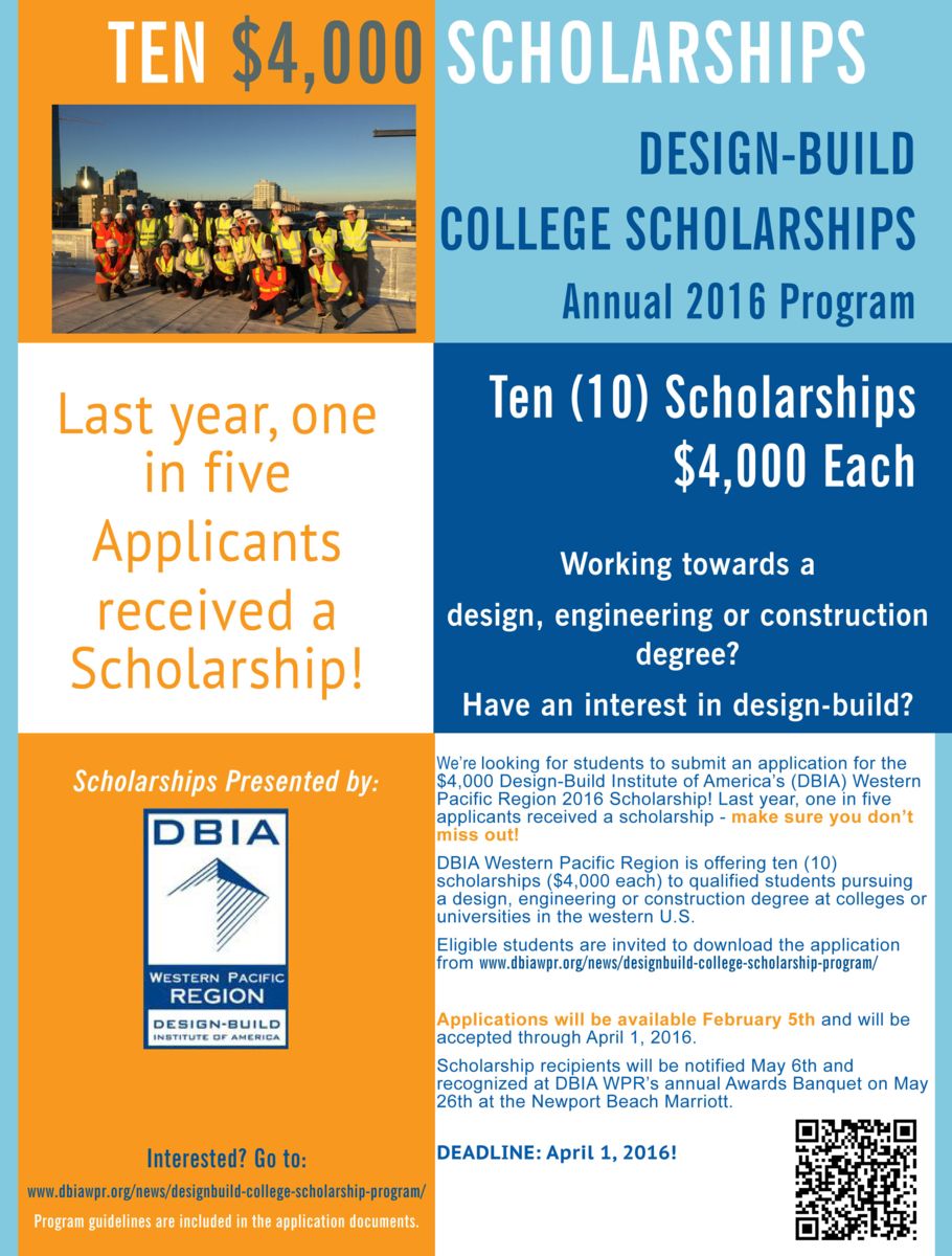 Design/Build College Scholarship Program DesignBuild Institute of